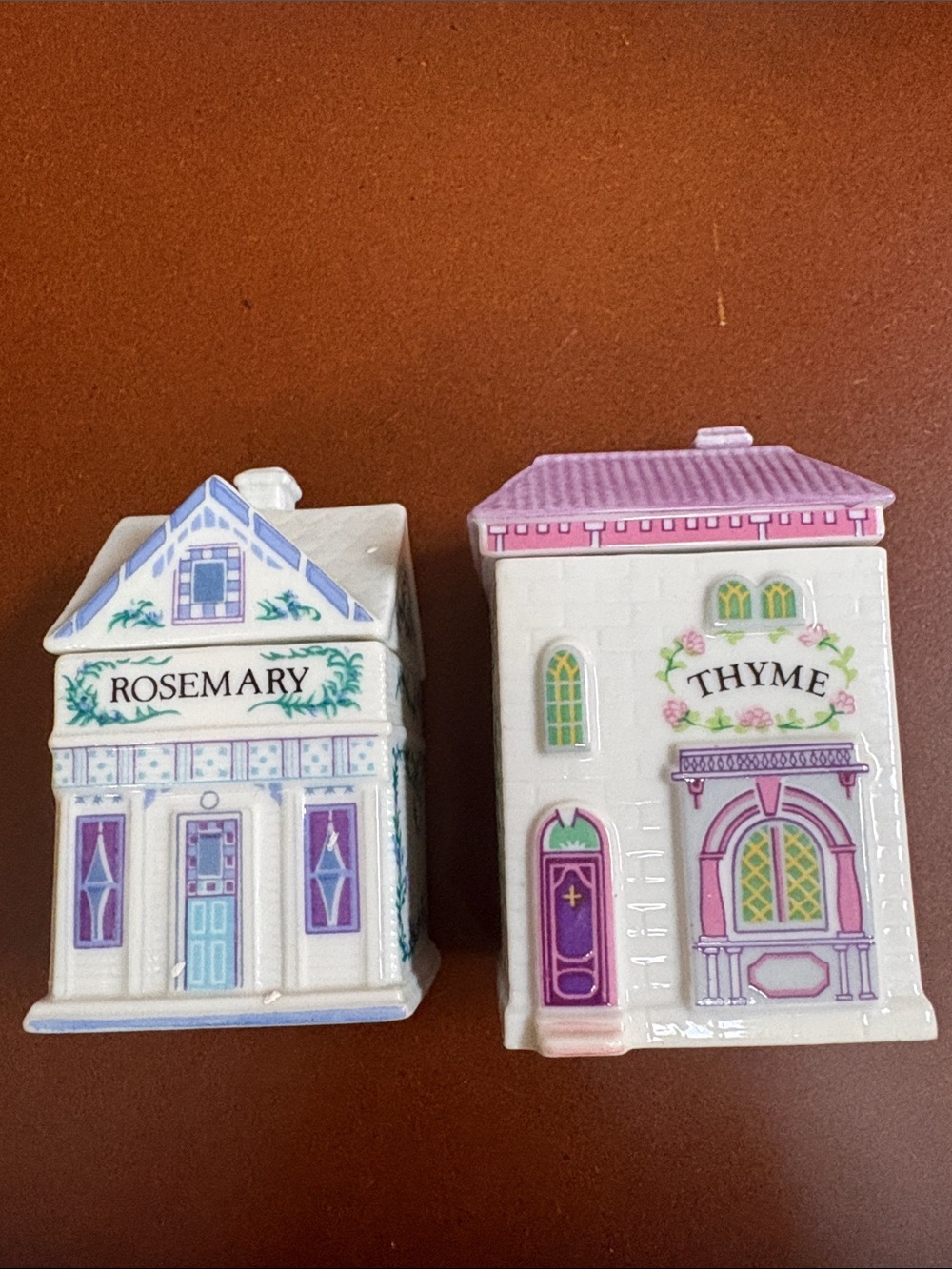 Lenox Dainty Rosemary & Thyme Ceramic Spice Jar Pair